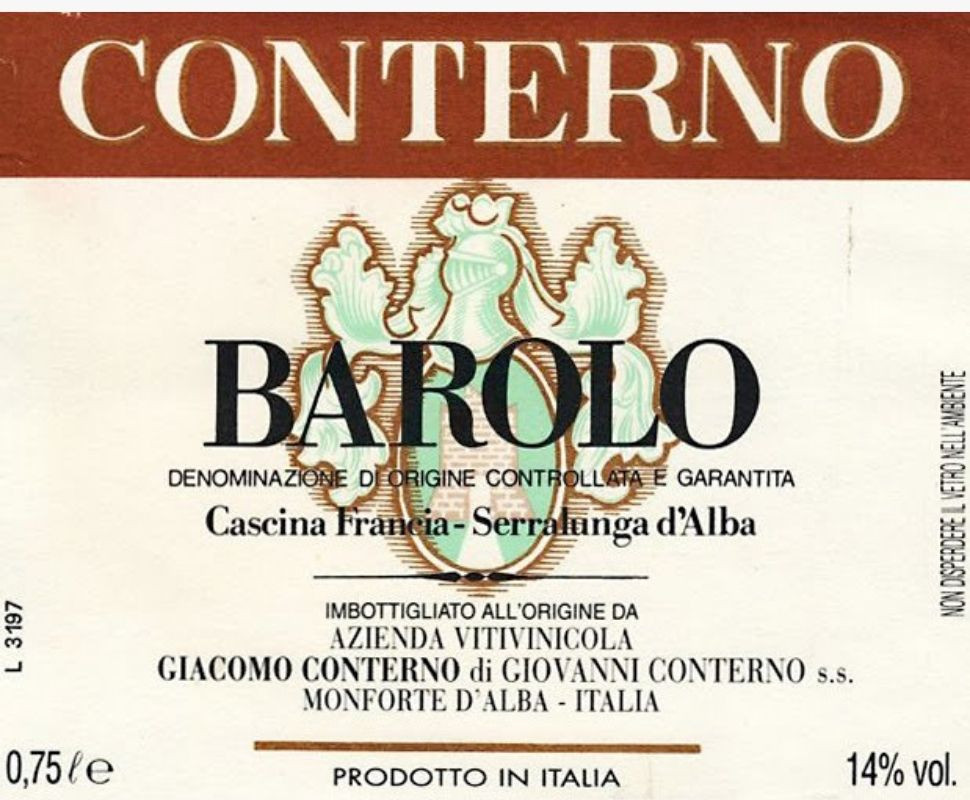 Conterno Giacomo Barolo 1967